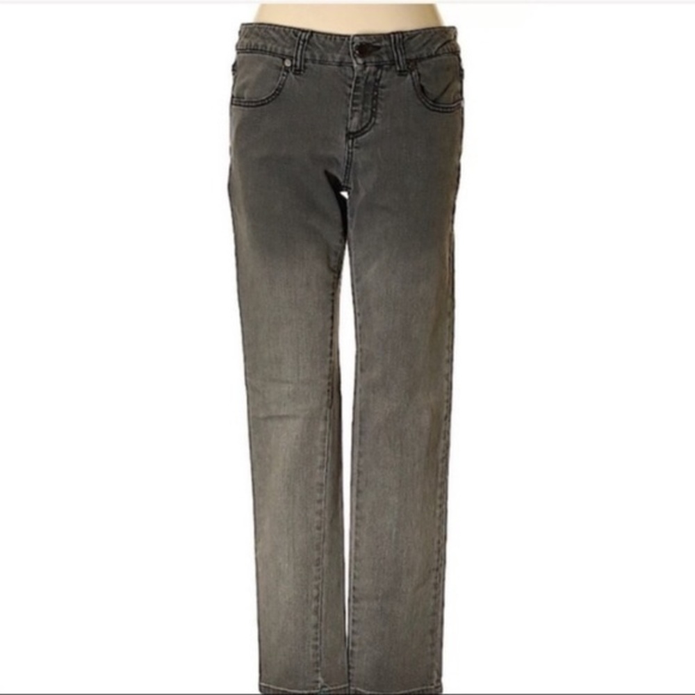 Stella McCartney 27  dip‎ dyed grey wash crop mid rise skinny cut jeans